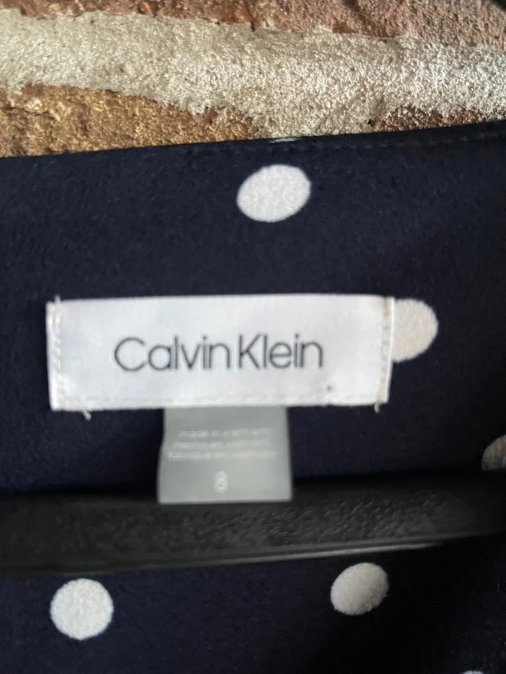 Calvin Klein Navy blue and White Polka Dot sleeveless jumpsuit - Picture 7 of 9